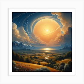 Sunset Over The Valley Art Print