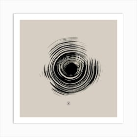 Greige 003 - Art print poster physical item grey gray beige greige abstract minimal modern contemporary black ink wall art square Art Print