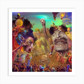 Crowd Of People Art Print