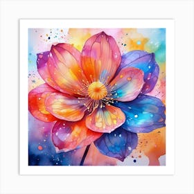 Lotus Flower Painting Art Print