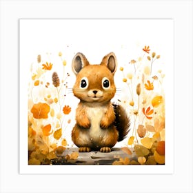 Autumn Squirrel 1 Art Print