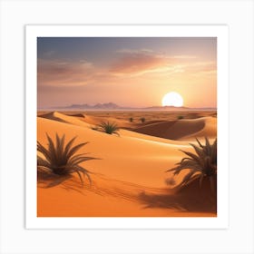 Sunset In The Desert 8 Art Print