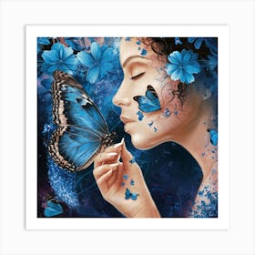 Blue Butterfly Art Print