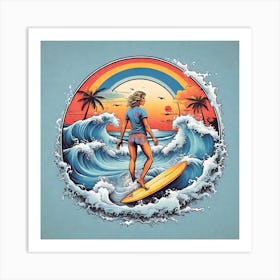 Surfer Girl Art Print