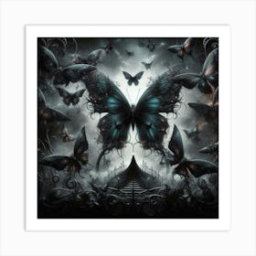 Dark Butterfly Art Print