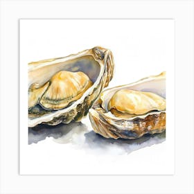 Two Oysters Art Print