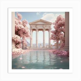 Blossoming Cherry Trees Art Print