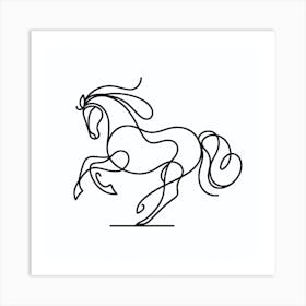 Horse Line Art Art Print