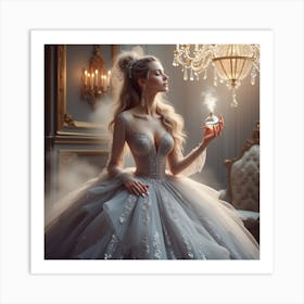 Beautiful Woman In A Ball Gown 1 Art Print