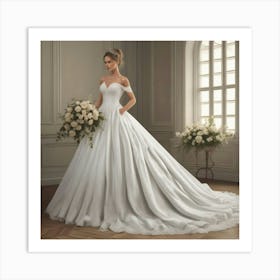 Bride In A Wedding Dress Art Print