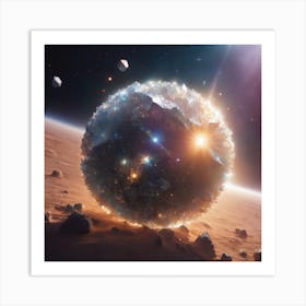 Luminous White Ball Art Print