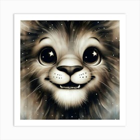 Starry Night Lion Art Print