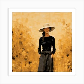 Woman In A Hat 19 Art Print