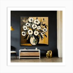 Abstract Flower Painting Art Print