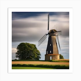 Windmill In The Countryside Art Print