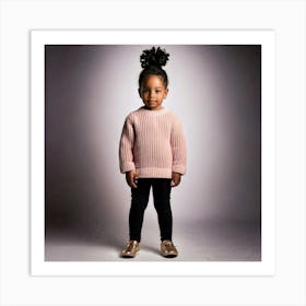 Firefly African American, Toddler Girl, Sleek Ponytail, Gold Pin, Baby Hair, Curls, Side Hair, High (10) Art Print