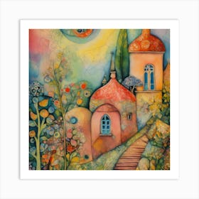 Moonlight In The Garden Art Print