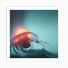 Jellyfish - Jellyfish Stock Videos & Royalty-Free Footage 1 Art Print