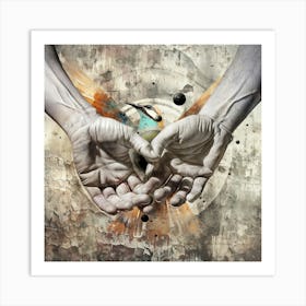 Hands Surreal Illustration Art 01 Art Print