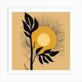 Sun And Leaves Art Print