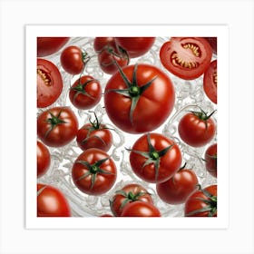 Red Tomatoes On A Plate Art Print