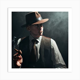 Man Smoking A Cigar Art Print