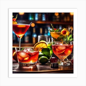 Cocktail Bar Art Print