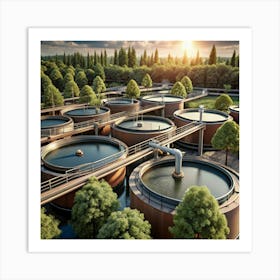 Water Treatment Plant Art Print