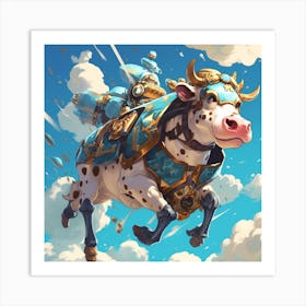 Cow In The Sky Art Print