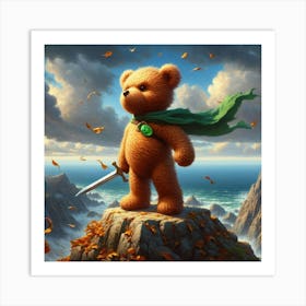 Teddy Bear With Sword 1 Art Print