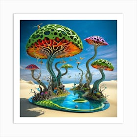 Mushroom Island Art Print