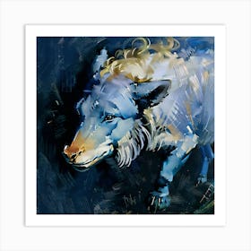 Blue Wolf Art Print