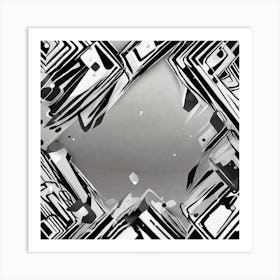 Abstract Black And White Art Print