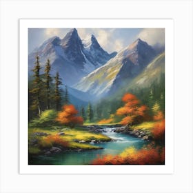 Autumn In The Mountains Art Print