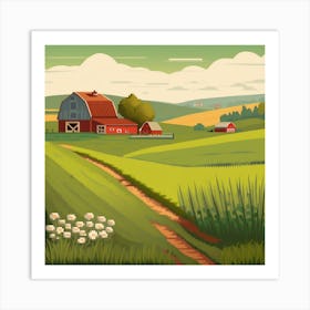 Farm Landscape 22 Art Print