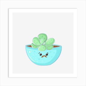 Succulent In A Pot Art Print