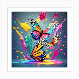 Colorful Butterflies Art Print