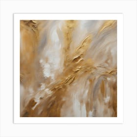 Abstract Gold Painting 2 Art Print