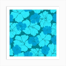 Hibiscus Pattern Art Print