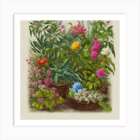 Flower Garden Art Print