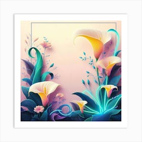 Floral Background Art Print