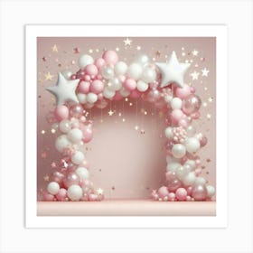 Pink Balloon Arch 2 Art Print