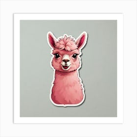 Llama Sticker 1 Art Print