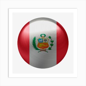 Peru Flag Country Symbol Nation Art Print