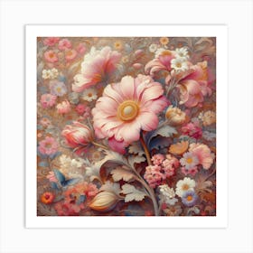 Pink Flowers Art Print