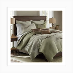 Sage Green Bedding Art Print