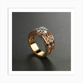 Ring With Diamonds Art Print