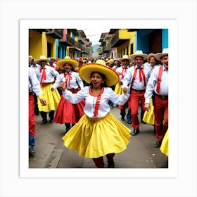 Chilean Dancers Art Print