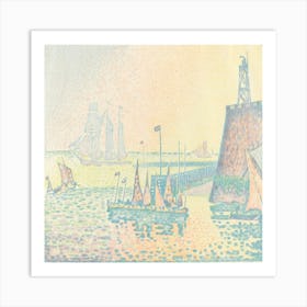 Boat In The Harbor Art Print