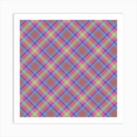 Plaid Fabric 68 Art Print